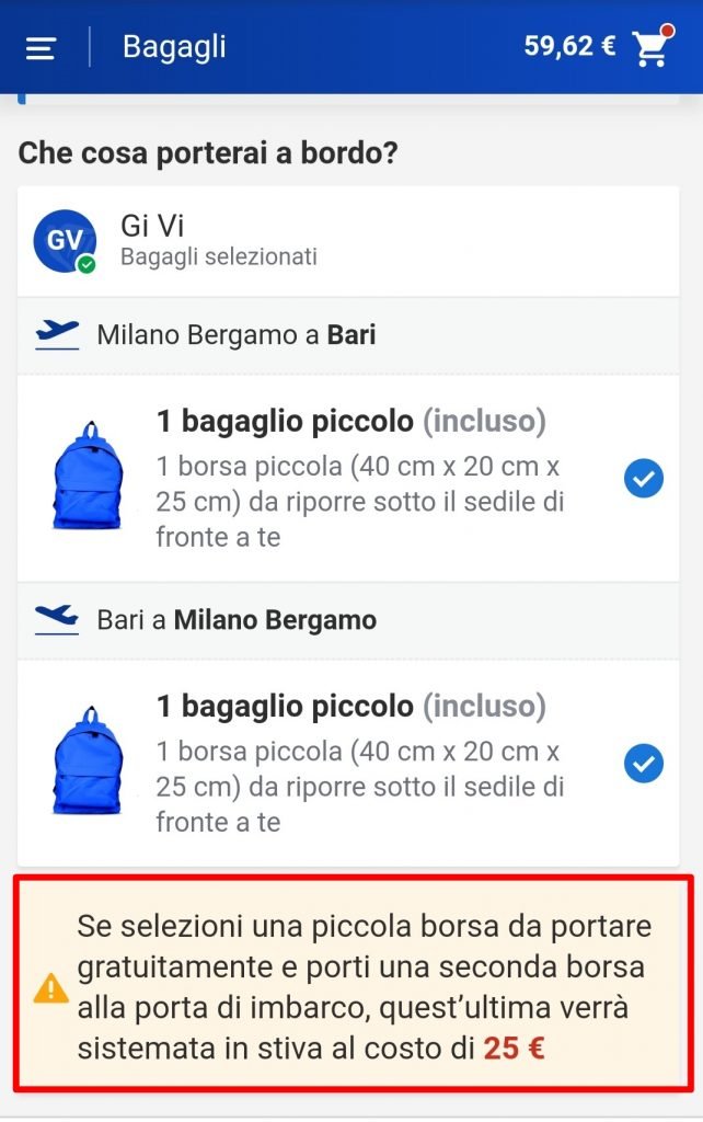 schermata-che-avvisa-del-sovrapprezzo-se-si-imbarca-bagaglio-al-gate